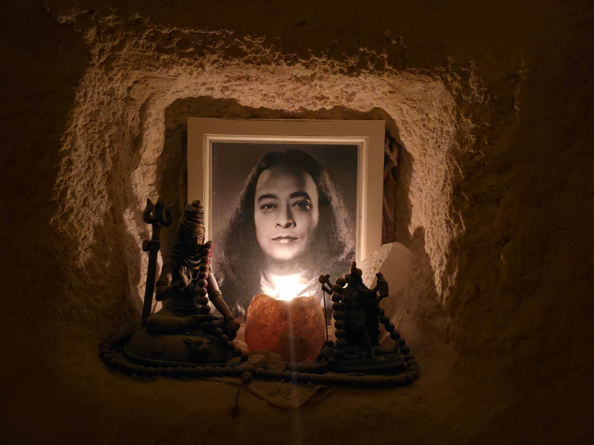 Devotional altar prepared for group practice