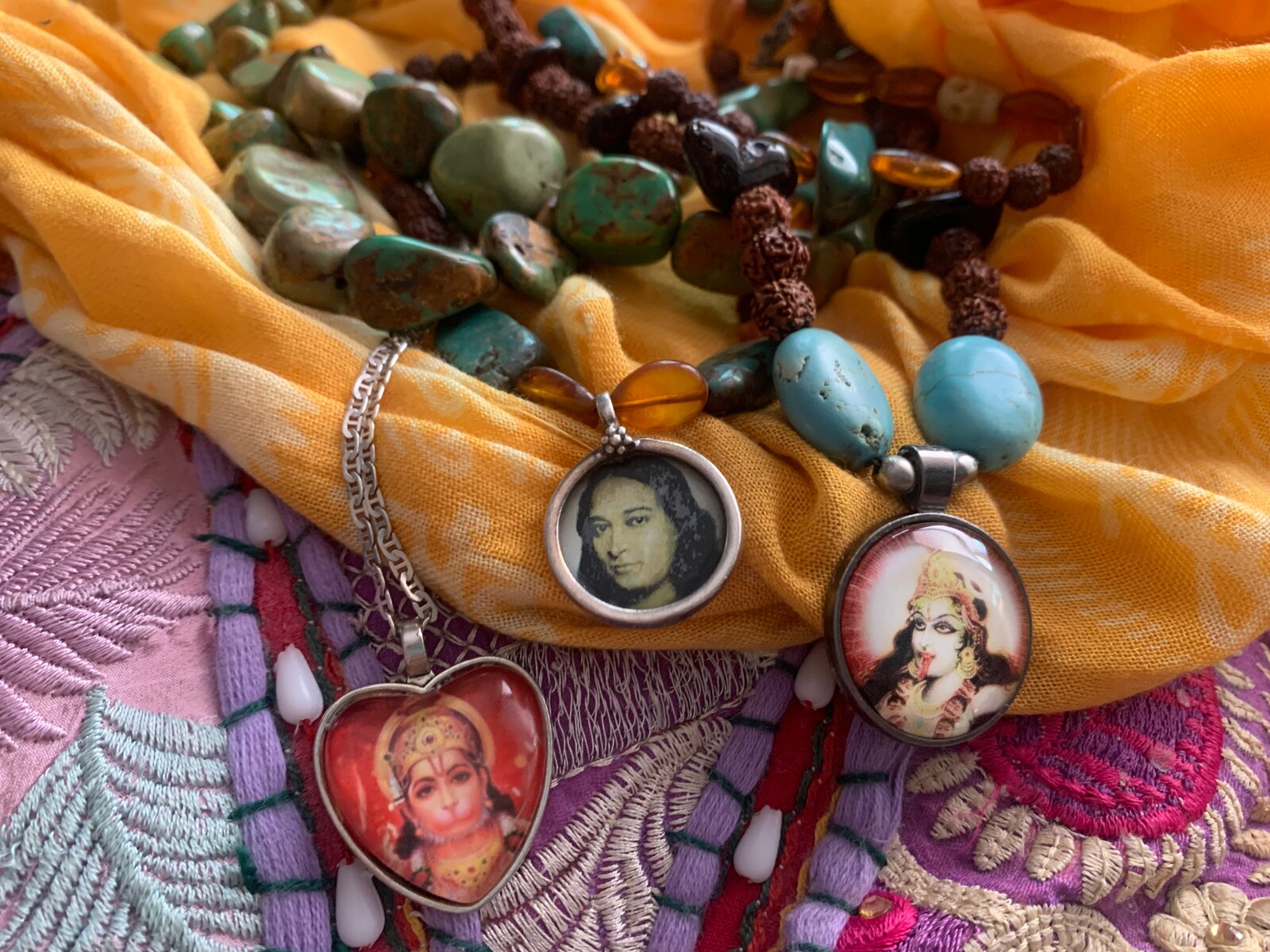 Handcrafted gemstone jewellery detail